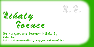 mihaly horner business card